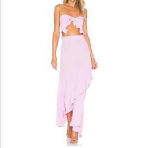 Flynn Skye Tie Front Ruffle Dress Small Michelle Maci